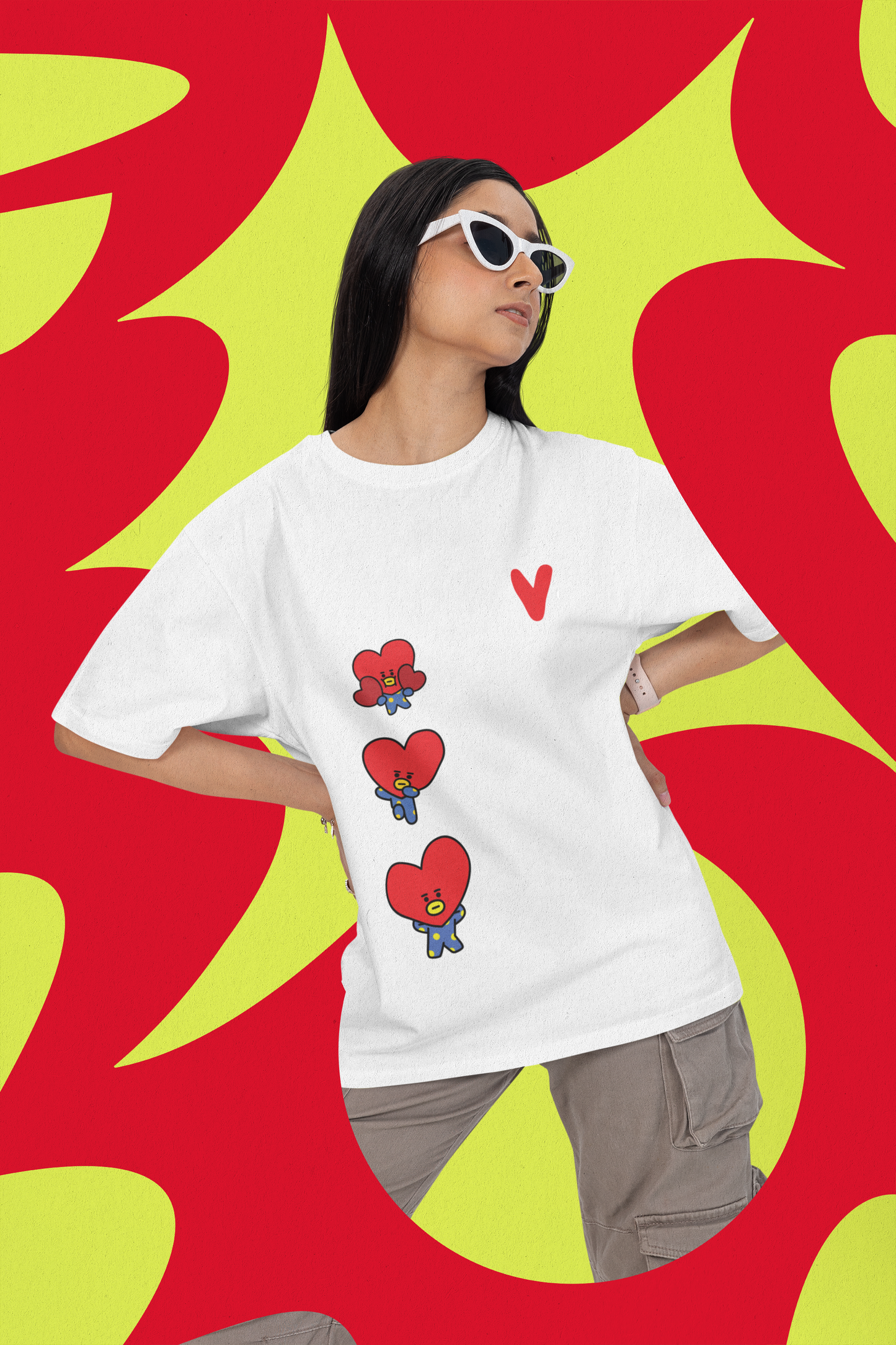 UWU V Unisex Terry Oversized Tee
